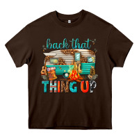 Chocolate Brown back that thing up Heavy Core Tee - texasbilliewilder
