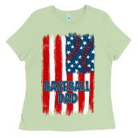 Matcha baseball dad american flag Ladies Tee - JahusDesignShop