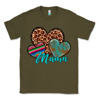 Army Green hearts mama Classic Tee - Artiststas