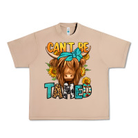 Can't Be Tamed Longhaired Cow Urban Heavy Tee | Teevron