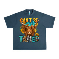 Midnight Navy can't be tamed longhaired cow Urban Heavy Tee - Jasminsmagicworld