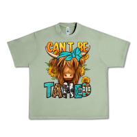Oil Green can't be tamed longhaired cow Urban Heavy Tee - Jasminsmagicworld