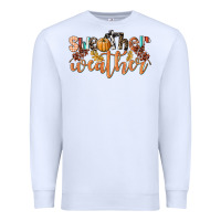 White Sweather Weather Premium Sweatshirt - LillyAllenDesigns