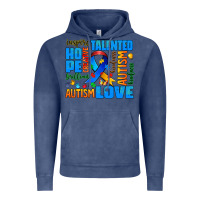 Vintage Denim autism  words Vintage Hoodie - AdoDesignShop