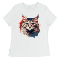 White cat9 Ladies Tee - Unal Design