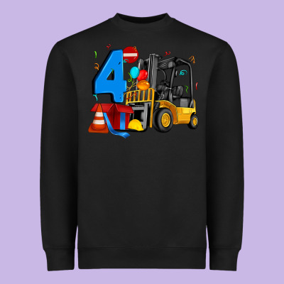 Forklift Birthday Four Heavyweight Sweatshirt Designed By Artiststas