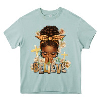 Arona believe praying afro messy bun Heavy Core Tee - texasbilliewilder
