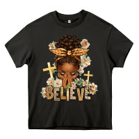 Asphalt believe praying afro messy bun Heavy Core Tee - texasbilliewilder