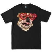 Black english bulldog with love glass Premium Tee - RanaPortraitStore