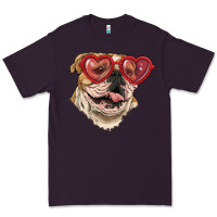 English Bulldog With Love Glass Premium Tee | Teevron