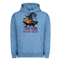 Pigment Pebble Blue witchy mama messy bun Urban Hoodie - CowGirlArtShop