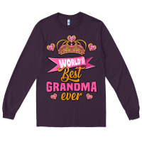 Plum world's best grandma ever Long Sleeve Tee - Jasminsmagicworld