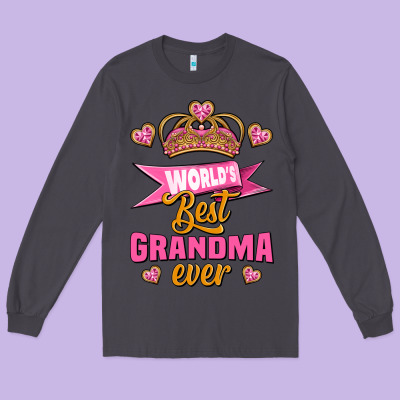 World's Best Grandma Ever Long Sleeve Tee Designed By Jasminsmagicworld