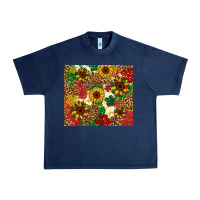 Navy juneteenth sunflowers Urban Heavy Tee - Artiststas