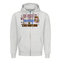 Dove Grey raising my husband is exhausting Zipper Hoodie - MaliasSmallBusiness