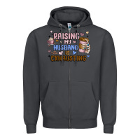 Smoke raising my husband is exhausting Zipper Hoodie - MaliasSmallBusiness