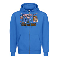 True Royal raising my husband is exhausting Zipper Hoodie - MaliasSmallBusiness