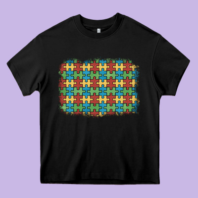 Autism Awareness Background Heavy Core Tee Designed By Artiststas