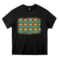 Black autism awareness background Heavy Core Tee - Artiststas