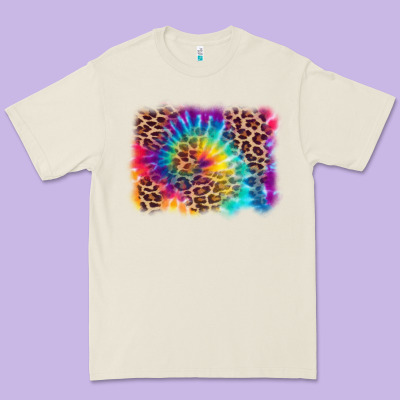 Leopard Tie Dye Background Premium Tee Designed By Zillion Design Studio