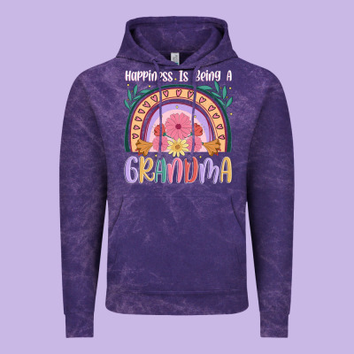 Happiness Is Being A Grandma Vintage Hoodie Designed By Jahusdesignshop