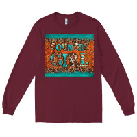 Burgundy country girl Long Sleeve Tee - BarkalooDesign