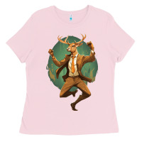 Happy Deer Ladies Tee | Teevron