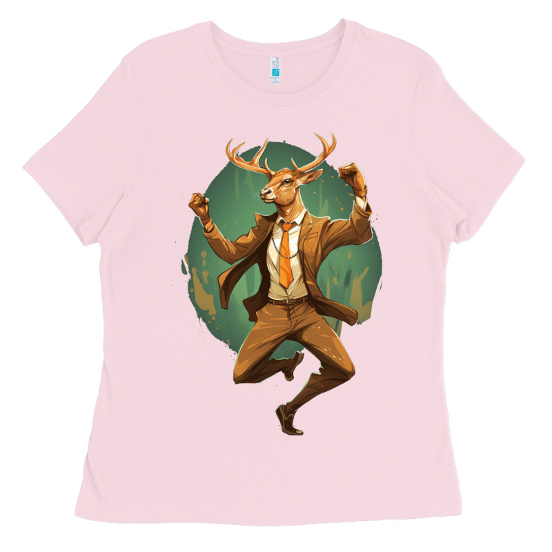 Happy Deer Ladies Tee by Unal Design | Teevron