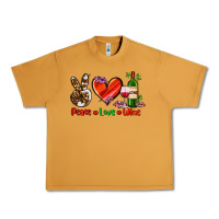 Peanut Butter peace love wine Urban Heavy Tee - AdoDesignShop