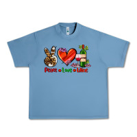 Pebble Blue peace love wine Urban Heavy Tee - AdoDesignShop