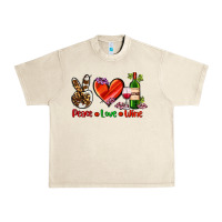 Sandshell peace love wine Urban Heavy Tee - AdoDesignShop
