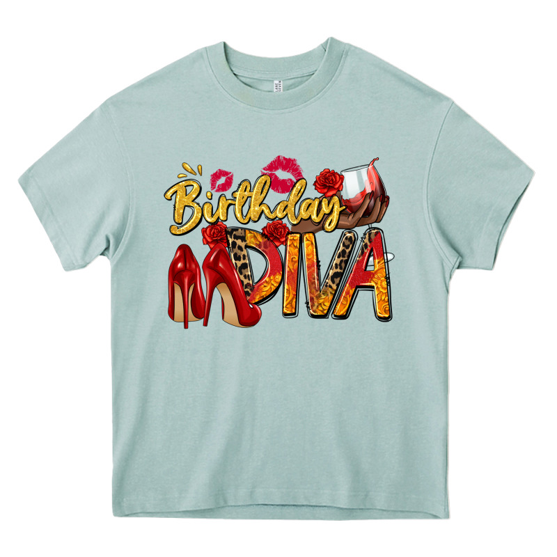 Birthday Diva Heavy Core Tee by Zillion Design Studio | Teevron