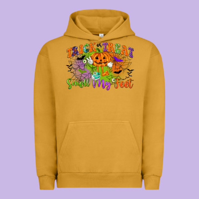 Trick Or Treat Smell My Feet Urban Hoodie Designed By Cowgirlartshop