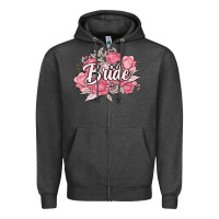 Charcoal Heather bride Zipper Hoodie - MaliasSmallBusiness