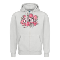 Dove Grey bride Zipper Hoodie - MaliasSmallBusiness