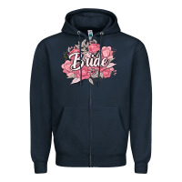 Navy bride Zipper Hoodie - MaliasSmallBusiness