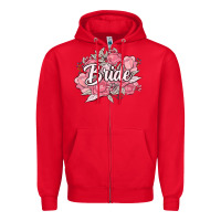 Red bride Zipper Hoodie - MaliasSmallBusiness