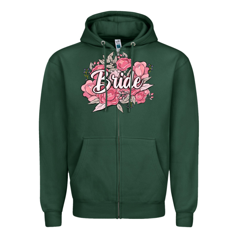 Bride Zipper Hoodie by MaliasSmallBusiness | Teevron