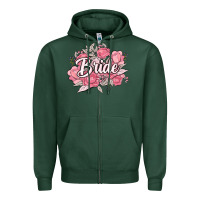 Sports Green bride Zipper Hoodie - MaliasSmallBusiness