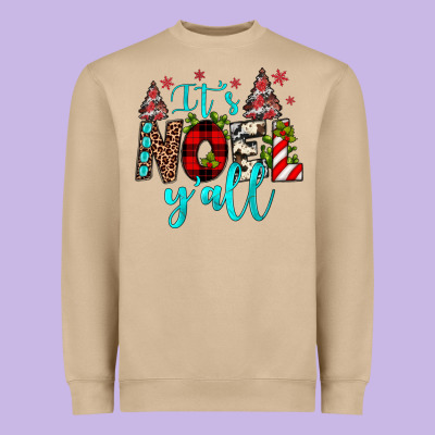 It's Noel Y'all Heavyweight Sweatshirt Designed By Jahusdesignshop