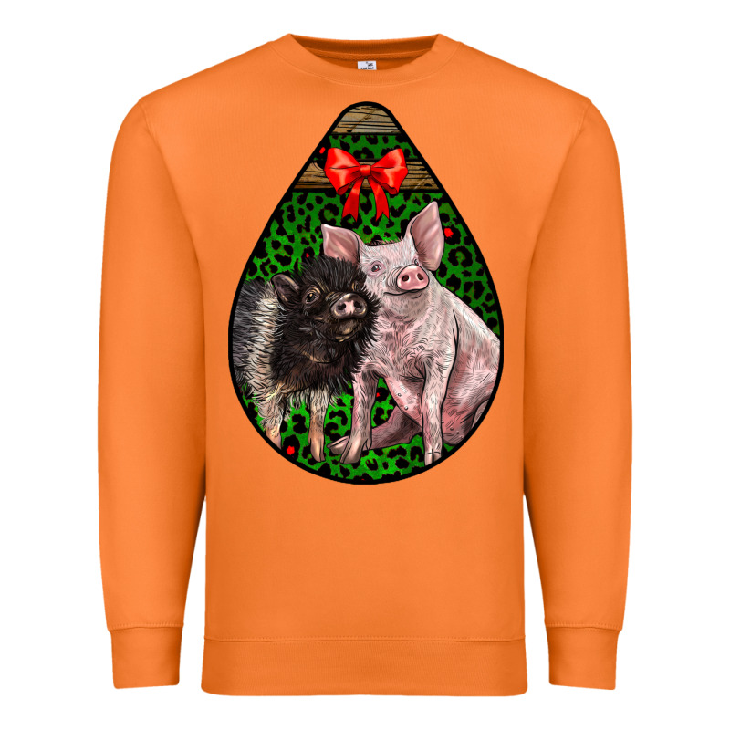 Christmas Pig Premium Sweatshirt by LillyAllenDesigns | Teevron