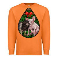 Carrot christmas pig Premium Sweatshirt - LillyAllenDesigns