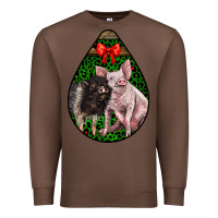 Chestnut christmas pig Premium Sweatshirt - LillyAllenDesigns