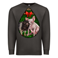 Smoke christmas pig Premium Sweatshirt - LillyAllenDesigns