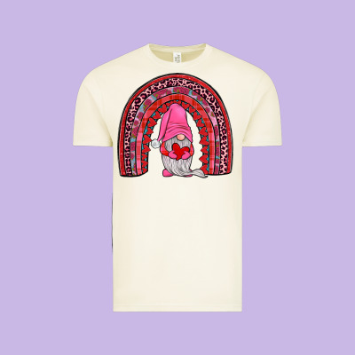 Valentines Gnomies Rainbow Vintage Tee Designed By Jahusdesignshop