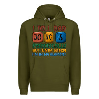 Army Green i tell dad jokes periodically but only when i'm in Premium Hoodie - JahusDesignShop