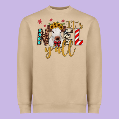It's Noel Y'all Heavyweight Sweatshirt Designed By Jahusdesignshop