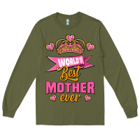Army Green world's best mother ever Long Sleeve Tee - Jasminsmagicworld