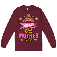 Burgundy world's best mother ever Long Sleeve Tee - Jasminsmagicworld