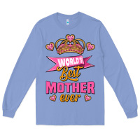 Colony Blue world's best mother ever Long Sleeve Tee - Jasminsmagicworld